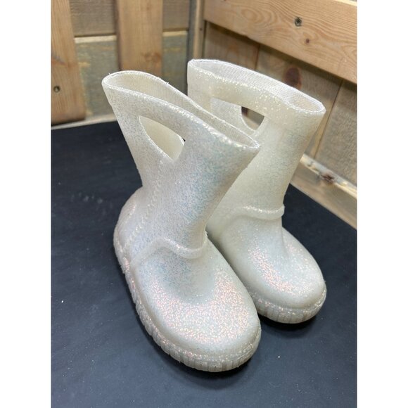 Girls Size 6 UGG Drizlita Glitter Boots Pearlized Sparkle Waterproof Slip-On - Picture 2 of 10